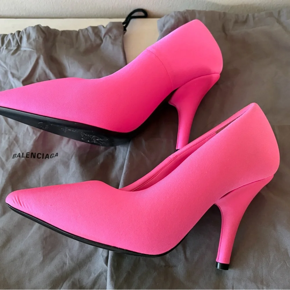 Balenciaga pink puffy knife heels - Picture 12 of 13